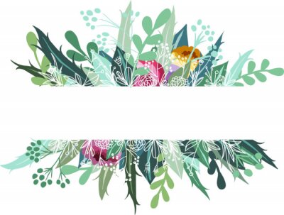 Sticker Bloemen banner