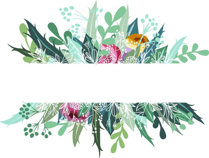 Sticker Bloemen banner
