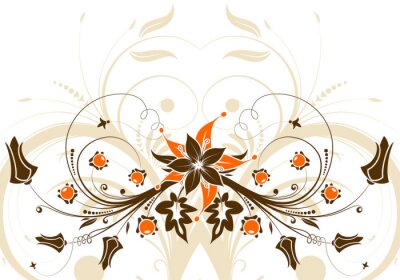 Sticker Bloemen frame