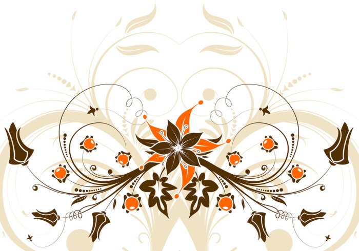 Sticker Bloemen frame