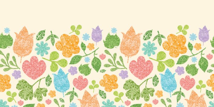 Sticker Bloemen in volkse stijl