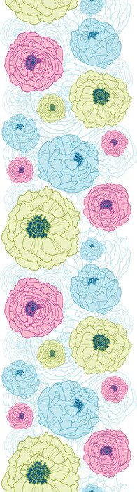 Sticker Bloemen met weelderige bloemblaadjes