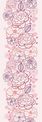 Sticker Bloemen op een roze compositie