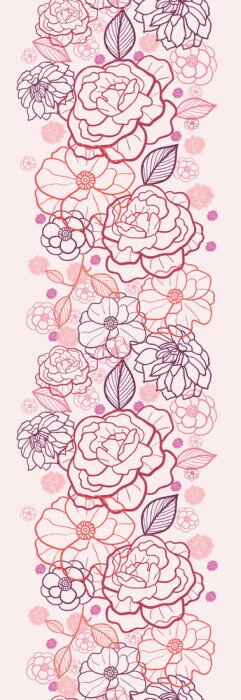 Sticker Bloemen op een roze compositie