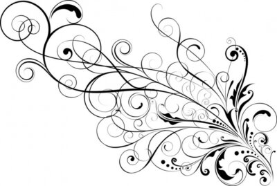 Sticker Bloemen sierontwerp