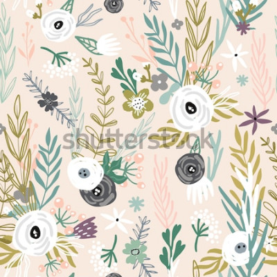 Sticker Bloemen voor kinderen in pastelkleuren