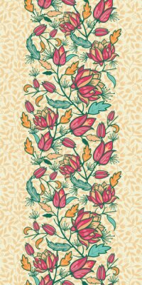 Sticker Bloemmotief op een lommerrijke achtergrond