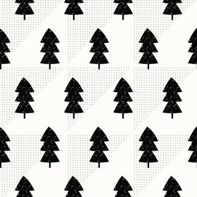 Bomen op een heldere geometrische achtergrond