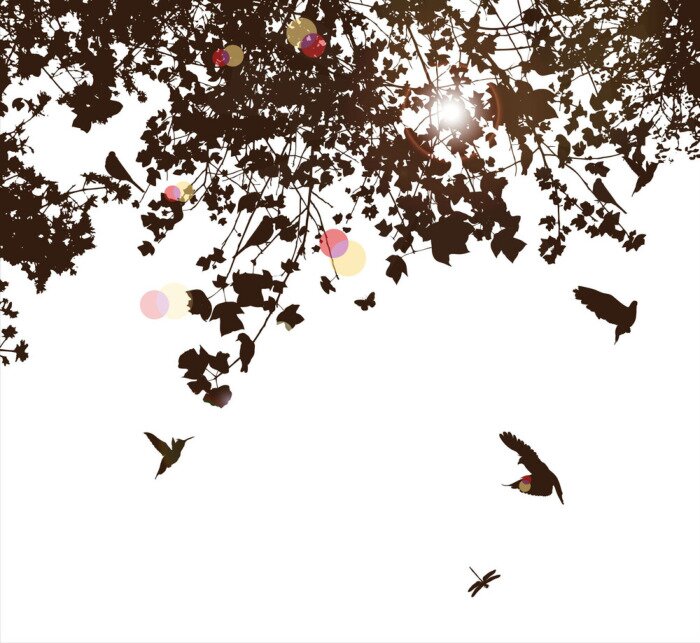 Sticker Boom en vogel