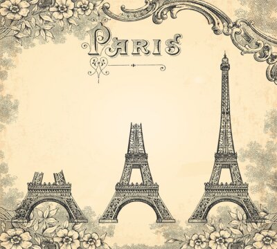 Sticker Bouw de la tour Eiffel