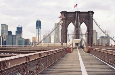 Brooklyn Bridge in New York City.