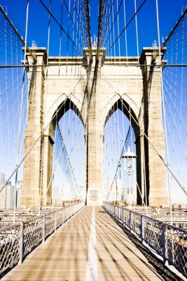 Brooklyn Bridge op een zonnige dag