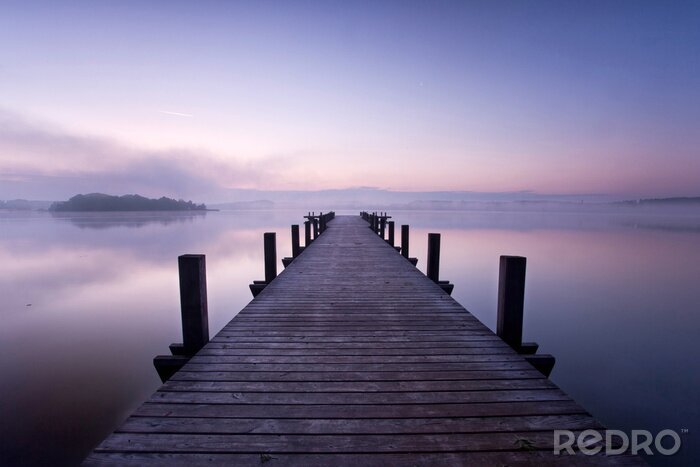 Sticker Brug bij schemering