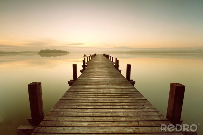 Sticker Brug in het ochtendlicht