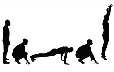 Sticker Burpees Ecercice Silhouette