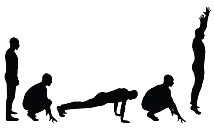 Sticker Burpees Ecercice Silhouette