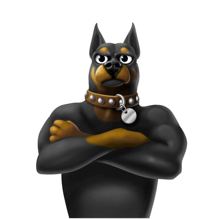 Sticker cane da guardia