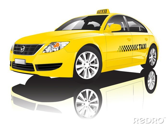 Sticker Car Cab Taxi Openbare Shiny optreden Concept