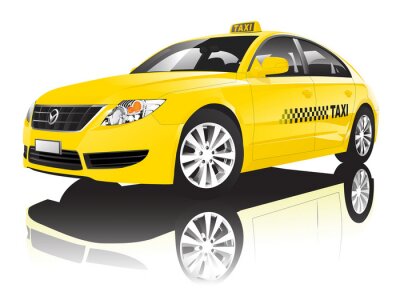 Sticker Car Cab Taxi Openbare Shiny optreden Concept