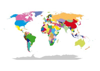 Sticker Carte du monde