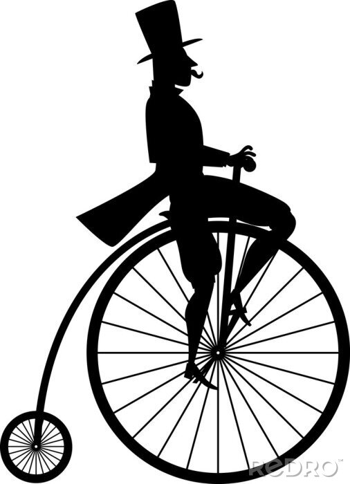 Sticker Circusartiest op een fiets