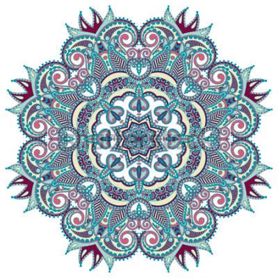 Sticker Cirkelornament, sierrond kant