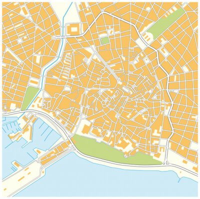 Sticker Cityplan Palma de Mallorca (Mallorca)