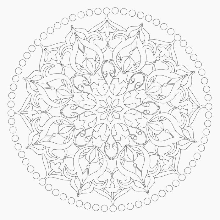 Sticker Çizgilerle  Islami Motif