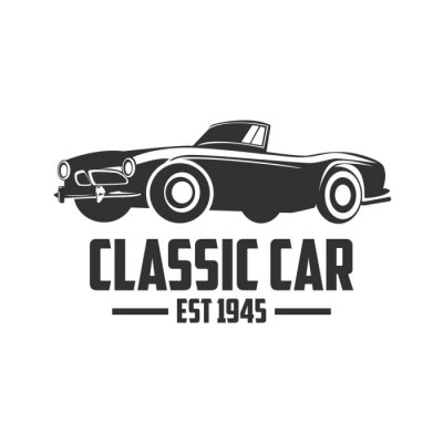 Sticker Classic Car Vector Template