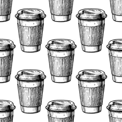 Behang coffee seamless pattern