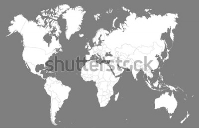 Sticker Color world map vector