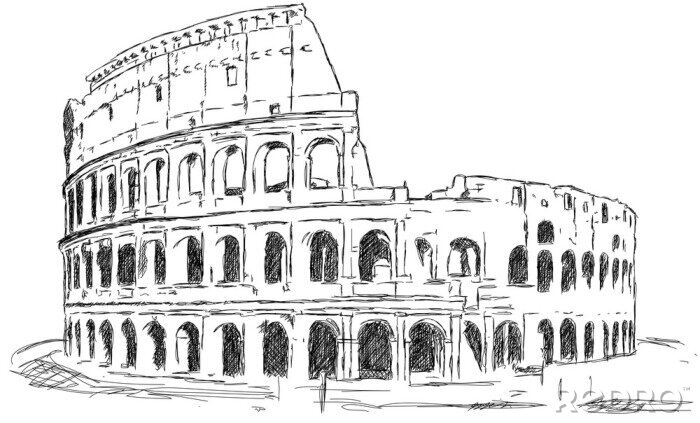 Sticker Colosseum Rome Italië Oude amfitheater