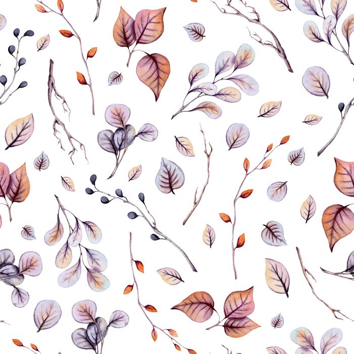 Sticker Compositie met herfsttakken