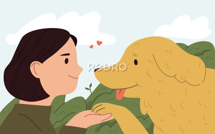 Sticker Concept van hondenliefde