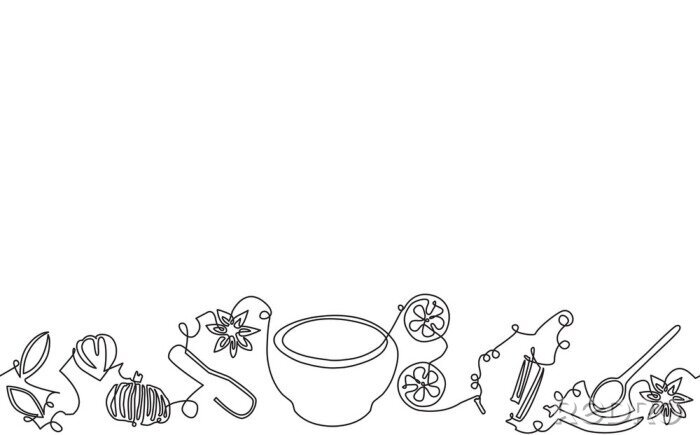 Sticker Coocing.Seamless  Pattern with Utensils and Spices isolated on white background. Vector illustration.