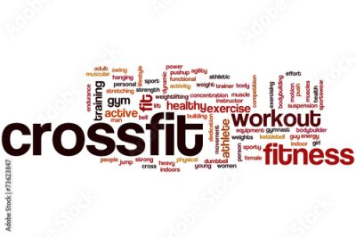 Sticker Crossfit woord wolk