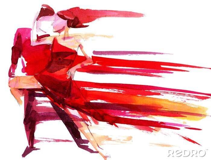 Sticker Dansend paar