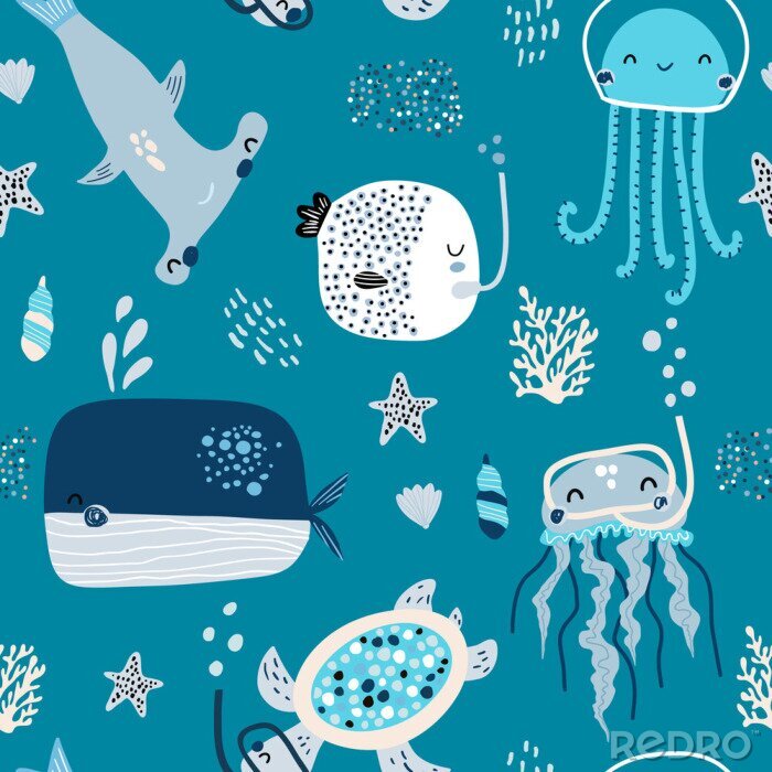 Sticker De bewoners van de oceaan