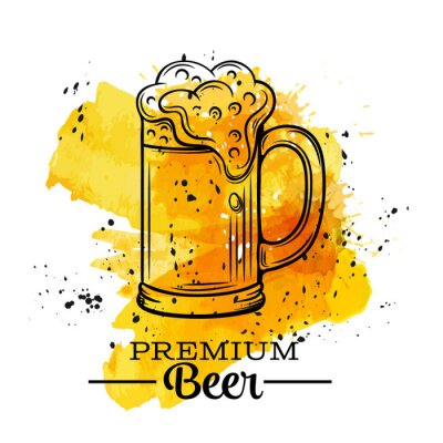 Sticker De biermokken van het poster