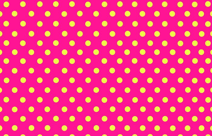 Sticker de gele stip met roze achtergrond