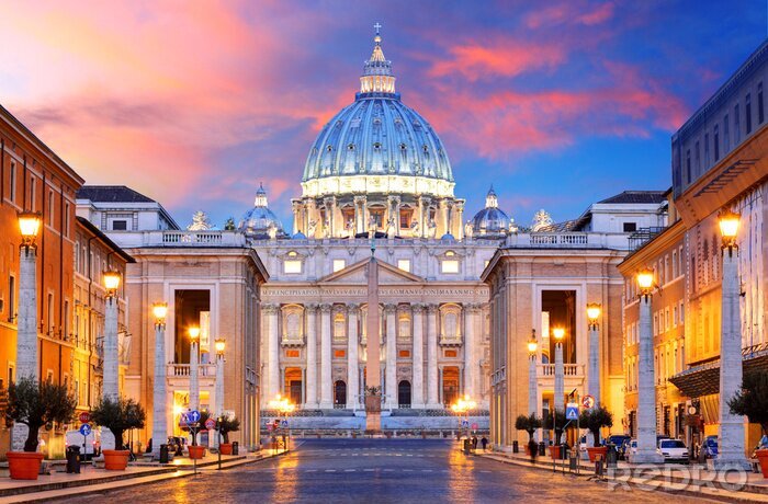 Sticker De zonsondergang van Rome Italië