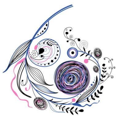 Sticker decoratieve tak