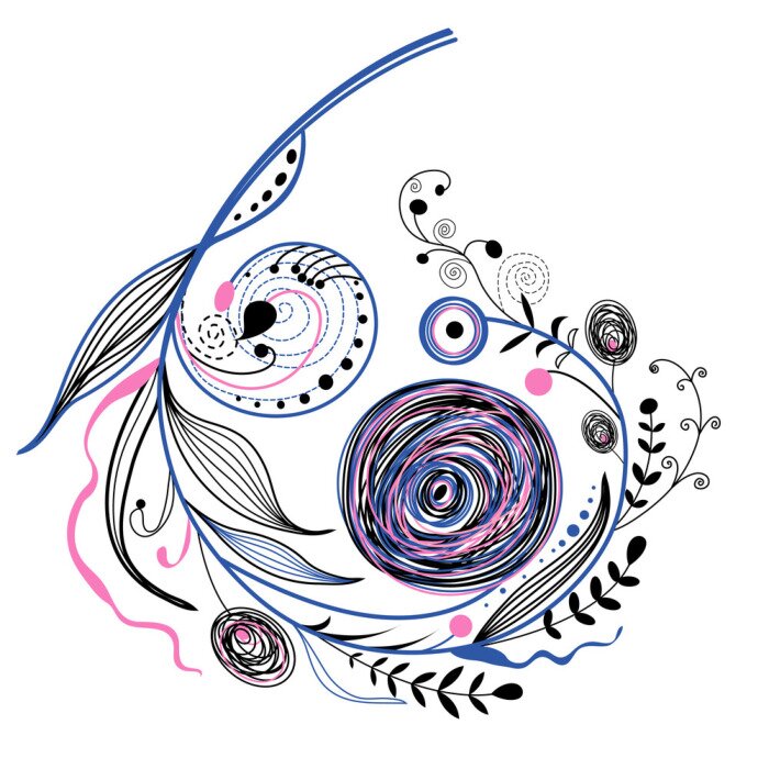 Sticker decoratieve tak