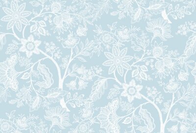 Sticker Delicaat bloemenornament