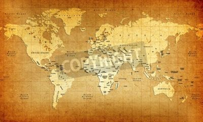 Sticker Detailed Old World Map