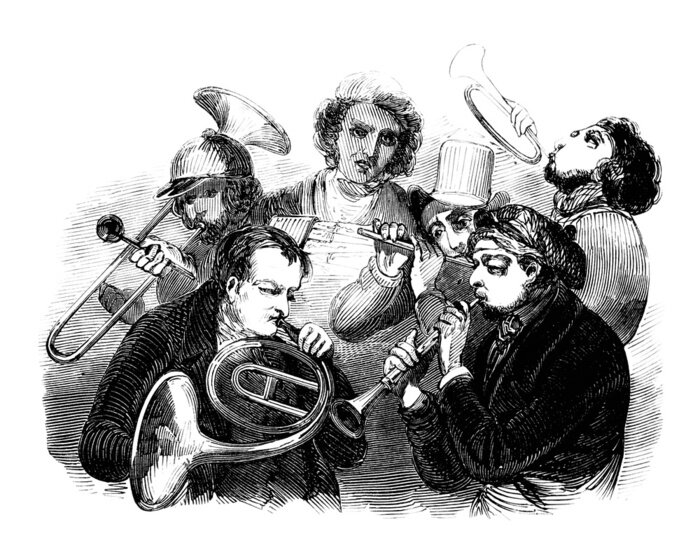 Sticker Diverse Muzikanten