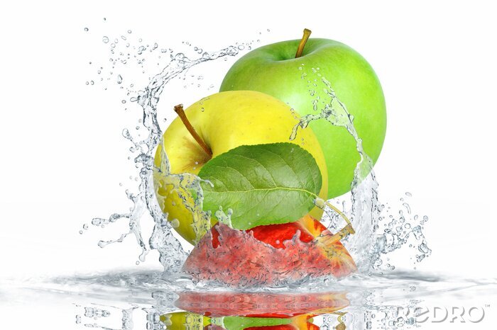 Sticker Drie kleuren appels