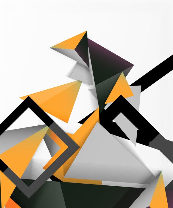 Sticker Driedimensionale geometrische lichamen