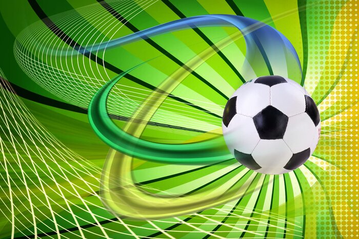 Sticker Dynamische balafbeeldingen op een groene achtergrond