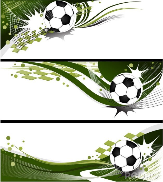 Sticker Dynamische voetbalgraphics in een moderne stijl